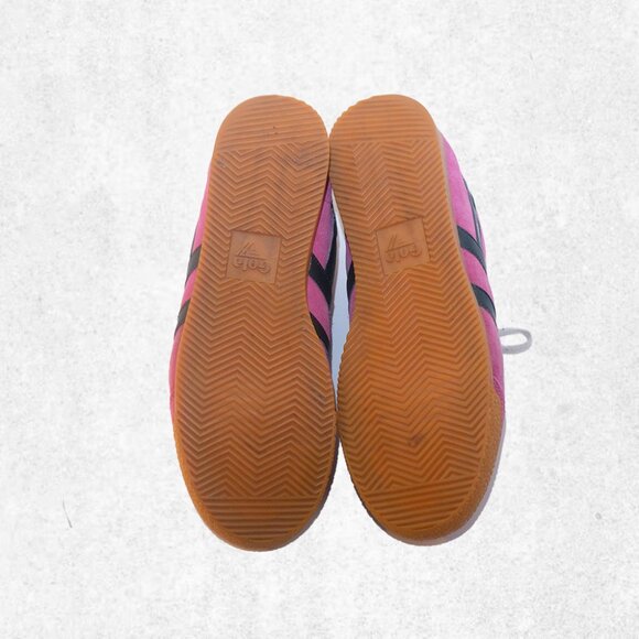 Gola Suede Sneakers Women’s 10 Pink w/ Green Stripe Anthropologie Exclusive - Picture 6 of 7
